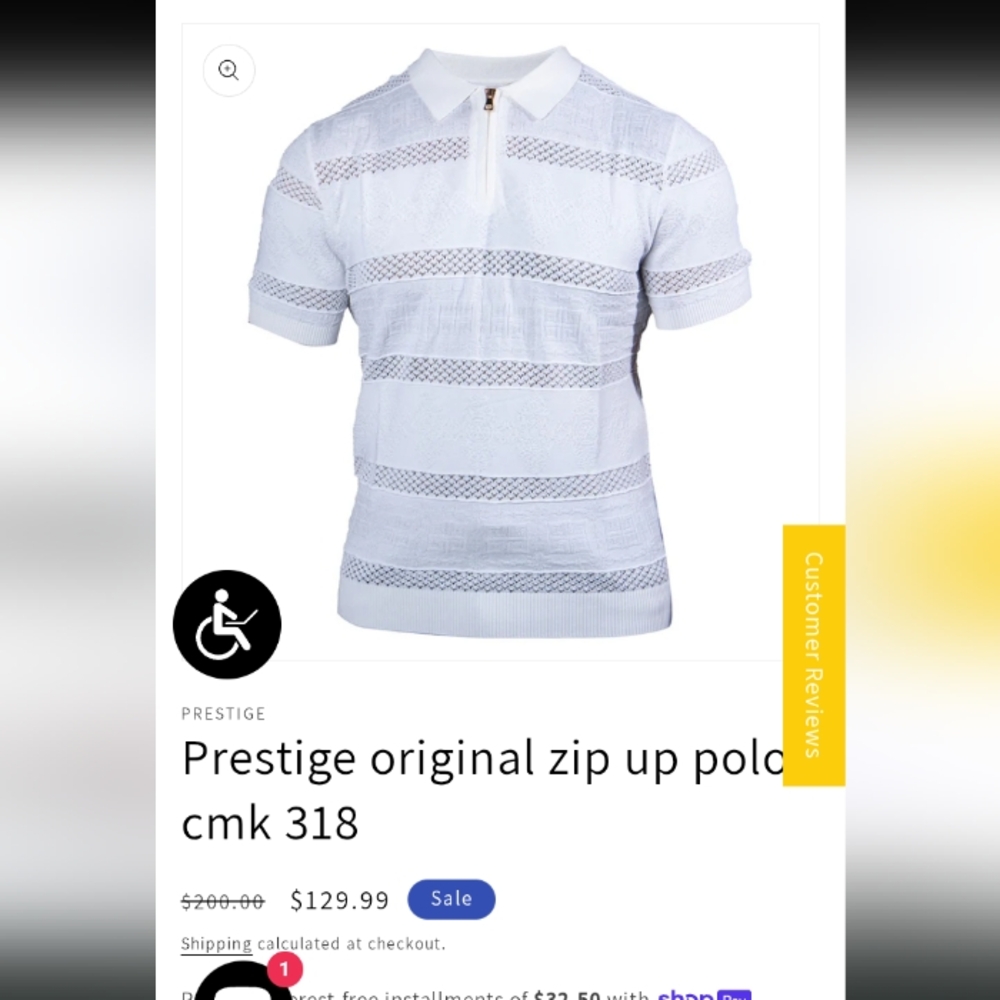 Prestige White Polo Shirt